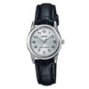 casio-ltp-v001l-7b black leather strap female wrist watch