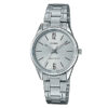 casio-ltp-v005d-7b silver numeric dial stainless steel female wrist watch