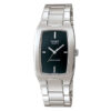 casio mtp-1165a-1c black analog square dial silver stainless steel men's dress watch