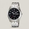 Casio MTP-1335D-1A Men's Black Dial Day Date Stainless Steel Watch | Original Casio Pakistan