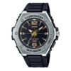 casio mwa-100h-1a2 black resin strap balck analog dial men's casual watch