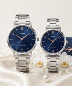 Minimalist Blue Dial Couple Watches Pakistan | Premium Casio His & Her Gift Set