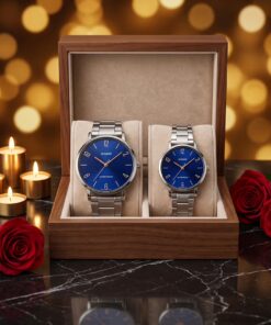 Luxury Blue Dial Couple Watches Pakistan | Casio Gift Watch Set - Image 3