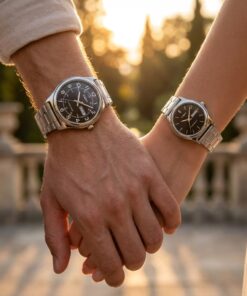 Alternative view of Casio Black Dial Stainless Steel Couple Watch Set Pakistan