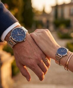 Alternative view of Minimalist Blue Dial Premium Couple Watches Pakistan Gift Set
