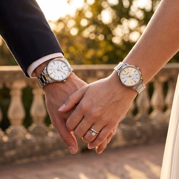 Alternative view of Original Casio Silver Anniversary Couple Watches Pakistan
