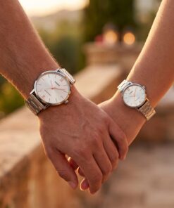 Alternative view of Elegant Silver Couple Wedding & Anniversary Watches Pakistan