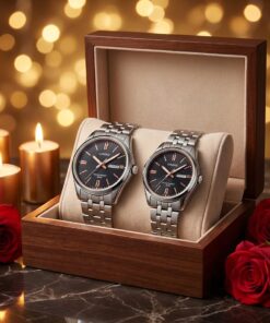 Couple anniversary / wedding gift watch set in a box