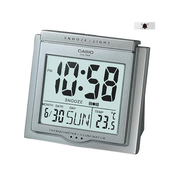 dq-750f-8d silver resin case big digital dial quatz table clock