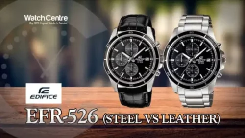 Casio Edifice men's watches steel vs leather comparison video review cover