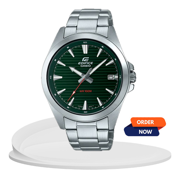 EFV-140D-3AV casio edifice green dial analog wrist watch