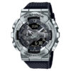 casio g-shock gm-110-1a stainless steel bezel mens stylish black resin band watch