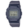 casio g-shock gm-5600mf-2 black resin strap digital dial mens casual watch in blue ion plated bezel