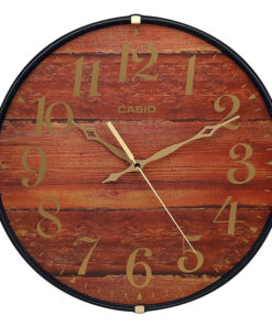iq-81-5b brown color wood printed wall clock