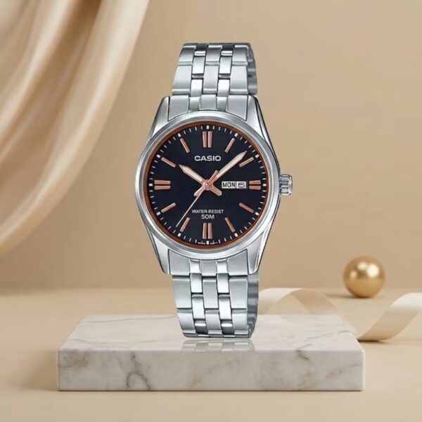 Casio ltp-1335d-1a2 silver chain female watch