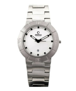 obaku-v140gcisc-mens-silver chain white dial slim with date display mens wrist watch