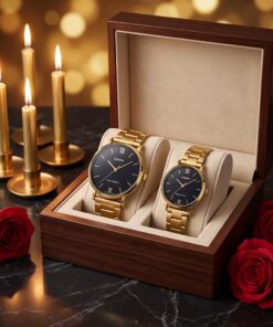 Luxury Gold Couple Wedding & Anniversary Gift Watches Pakistan - Image 3