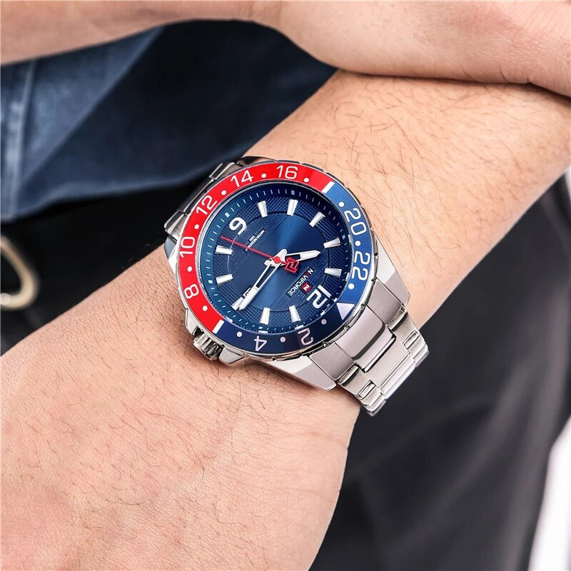 NaviForce-9192 men's stylish dress watch model show