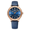 NaviForce NF5020 blue leather strap blue dial ladies casual wear watch