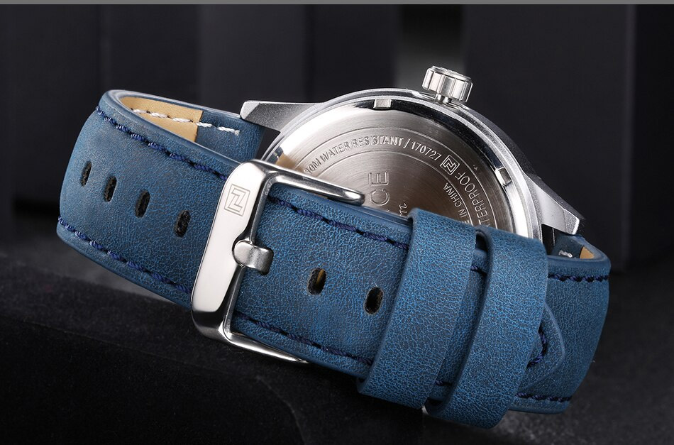 NaviForce-NF9126 soft and comfortable leather strap men's dress watch