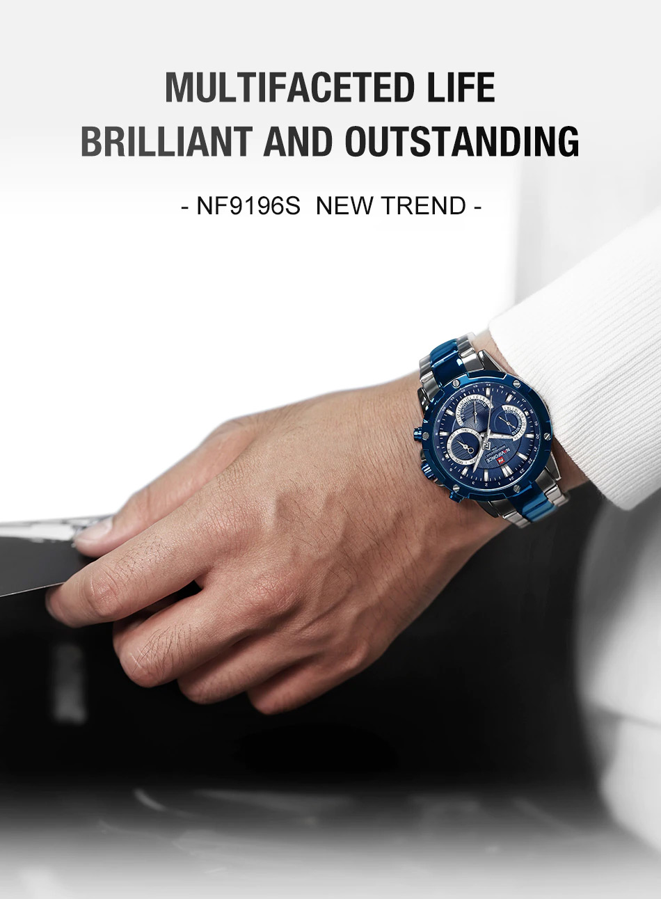 NaviForce-NF9196S men's sports wrist watch model display