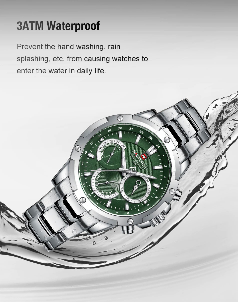 NaviForce-NF9196S men's water resistant hand watch