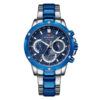 NaviForce-NF9196S two tone stainless steel blue multi hand dial men's dress watch