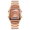 skmei 1220 rose gold stainless steel square dial men's dress watch