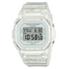 Casio baby g G-Shock BGD-565S-7 simple female's watch in white case and transparent resin band