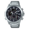 Casio Edifice-ECB-30D-1A smart phone link men's wrist watch in silver stainless steel & black analog digital dial