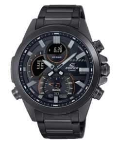 Casio Edifice-ECB-30DC-2A smart phone link men's wrist watch in black stainless steel & black analog digital dial