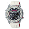 Casio Edifice-ECB-S100HR-1A honda f1 tribute series white leather strap black analog digital dial men's sports watch