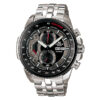 Casio Edifice-EF-558D-1AV silver stainless steel black dial men's chronograph sports watch