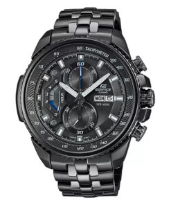 Casio Edifice-EF-558DC-1AV black stainless steel black dial men's chronograph dress watch