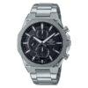 Casio Edifice-EFS-S570D-1A silver stainless steel black dial men's chronograph solar powered watch