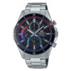 Casio Edifice EFS-S610HG-1A solar powered mens watch in black chronograph dial silver chain