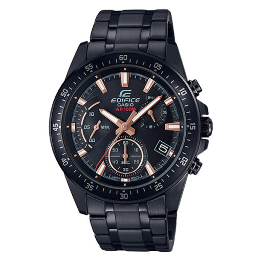 Casio-EFV-540DC-1BV black stainless steel black dial men's dress watch