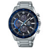 Casio-Edifice-EQS-900DB-2AV silver stainless steel black/blue dial men's chronograph watch