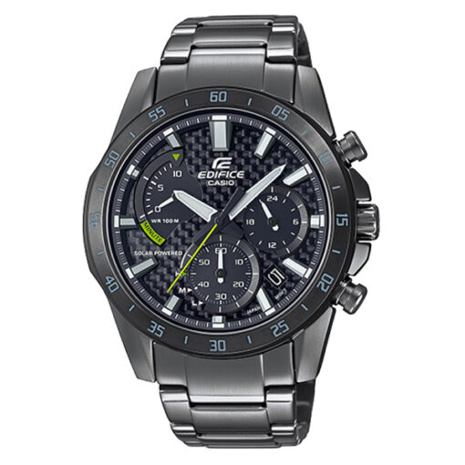 Casio-Edifice-EQS-930DC-1AV black stainless steel black chronograph carbon fiber dial men's watch