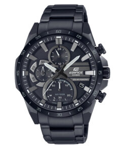 Casio-Edifice-EQS-940DC-1AV black srainless steel black dial men's solar powered chronograph watch