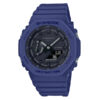 Casio-G-Shock-GA-2100-2A blue resin band black dual dial men's wrist watch