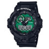 Casio-G-Shock-GA-700MG-1A black resin band green dial men's analog digital quartz watch