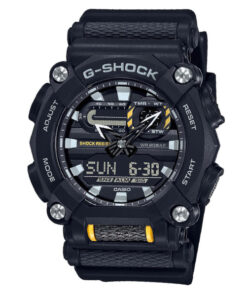 Casio-G-Shock-GA-900-1A black resin band black dial men's analog digital shock resistant watch