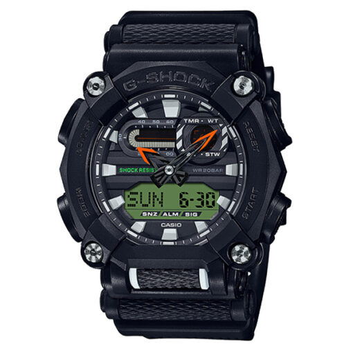 Casio-G-Shock-GA-900E-1A3 black resin band men's analog digital sports watch