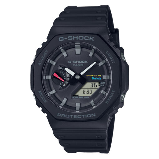 Casio-G-Shock-GA-B2100-1A black resin band black dial men's tough solar watch