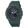 Casio-G-Shock-GA-B2100-3A green resin band black dual dial men's wrist watch