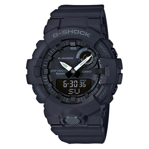 Casio-G-Shock-GBA-800-1A black resin band black dual dial men's wrist watch