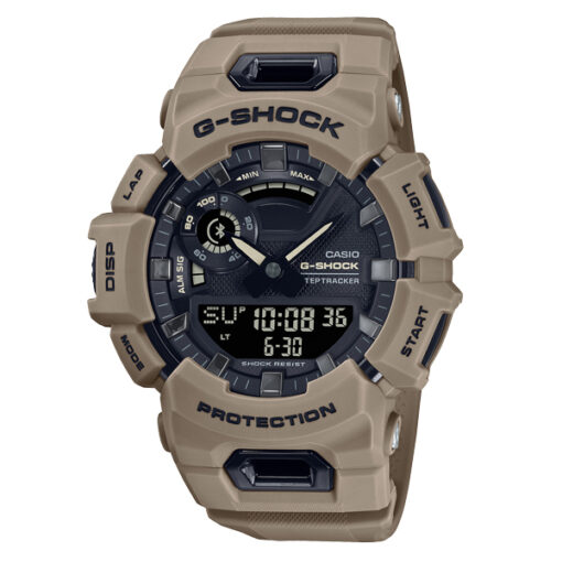 Casio-G-Shock-GBA-900UU-5A khaki resin band black dial analog digital men's watch