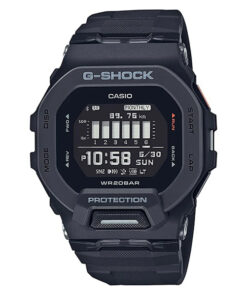 Casio-G-Shock-GBD-200UU-1DR black resin band square shape digital dial men's quartz watch