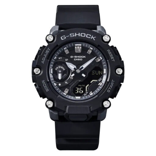 Casio-G-Shock-GMA-S2200-1A black resin band black analog digital dial men's wrist watch